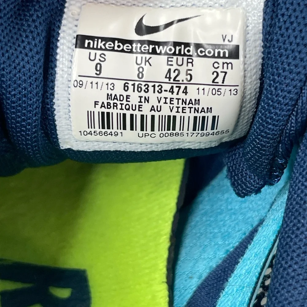 Nike Rival Sprint Track Shoes Running Womens Blue Yellow Size 9.5